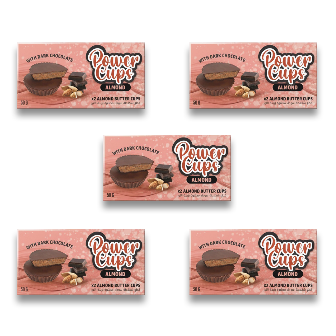 5 x Power Cups Almond