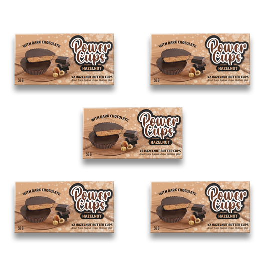 5 x Power Cups Hazelnut