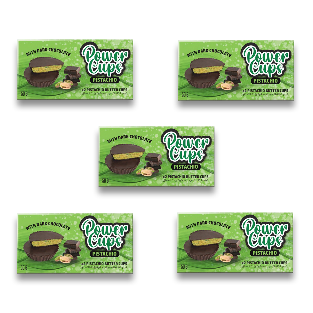 5 x Power Cups Pistachio